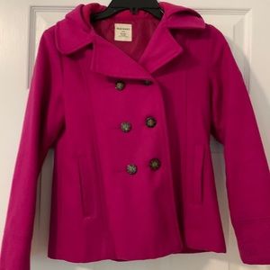 Girls Old Navy Pink button close Peacoat Size Large 10-12